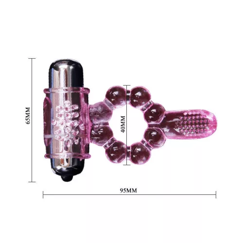 BAILE - SZILIKON GYŰRŰ 10 NYELVRITMUS RÓZSASZÍN REZGÉSSEL