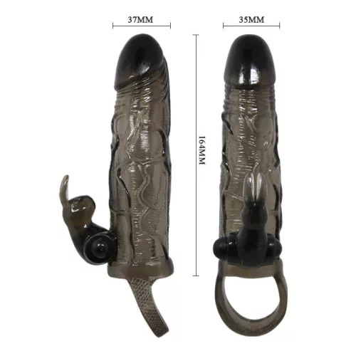 BAILE - BRAVE MAN PÉNISZFEDŐ NYÚL FEKETE 16,5 CM