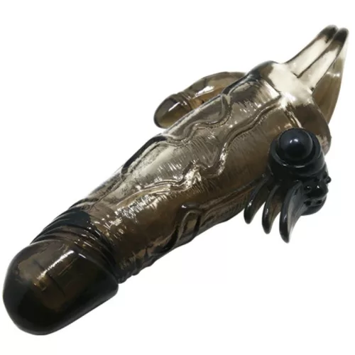 BAILE - BÁTOR FÉRFI PÉNISZFEDÉS CSIKLÓVAL ÉS ANÁLIS STIMULÁCIÓVAL, DUPLA GOLYÓ FEKETE 16,5 CM