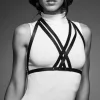BIJOUX INDISCRETS MAZE - HALTER MELLTARTÓ FEKETE HEVEDER