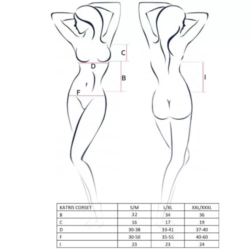 SZENVEDÉLY - NŐ KATRISS FEKETE FŰZŐMÉRET S/M