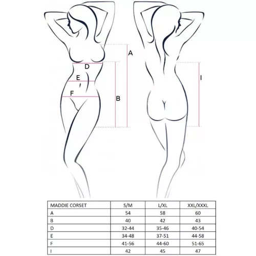 SZENVEDÉLY - NŐ MADDIE FEKETE FŰZŐ, S/M MÉRET