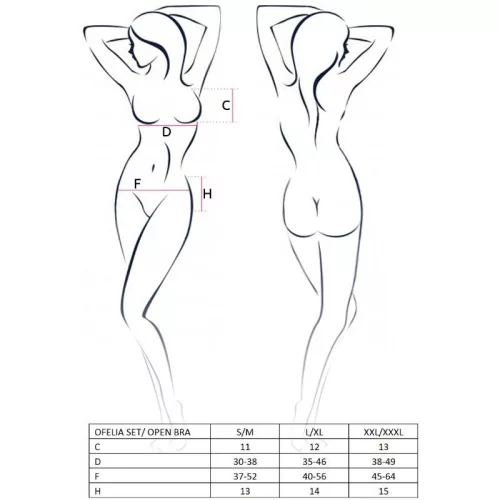 SZENVEDÉLY - NŐ OFELIA KÉSZLET L/XL MÉRETBEN