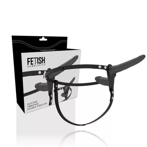 FETIS ALÁRENDELT HEVER - DUPLA BEHATOLÁSÚ FEKETE VIBRÁTOR