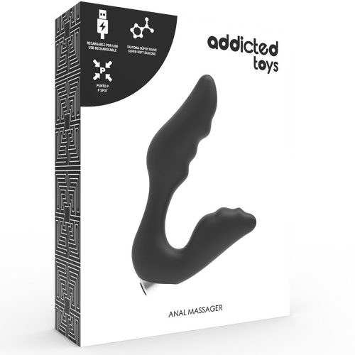 ADDICTED TOYS - PROSZTATAVIBRÁTOR ÚJRATÖLTHETŐ MODEL 6 - FEKETE