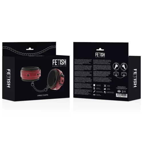 FETIS ALÁRENDELT SÖTÉT SZOBA – VEGÁN BŐR BOKÁBILINCSEK NEOPRÉN BEVONÁSSAL