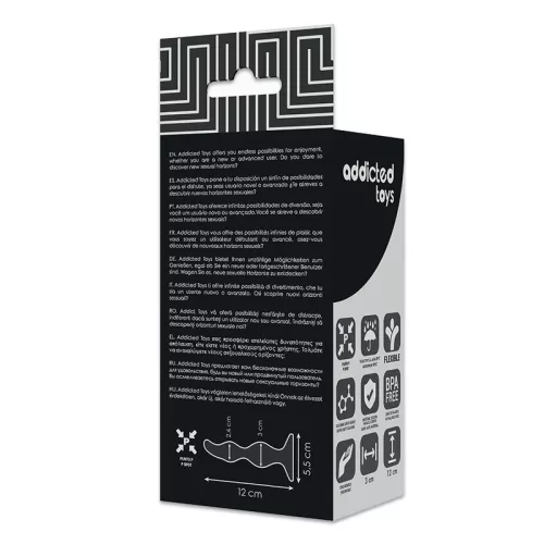 ADDICTED TOYS - ANAL SZEXUÁLIS DUGÓ 12 CM FEKETE