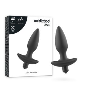   ADDICTED TOYS - MASSZÍROZÓ DUGÓ ANÁLIS VIBRÁCIÓS FEKETE