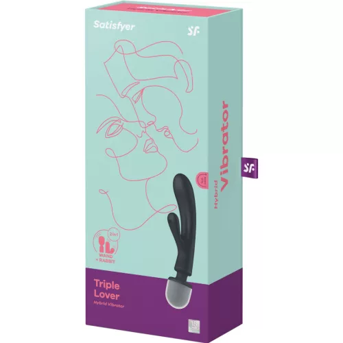 SATISFYER - TRIPLE LOVER NYÚL VIBRÁTOR MASSZÍROZÓ SZÜRKE