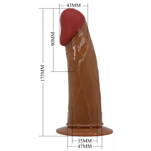 PRETTY LOVE - STARKS HARNESS BRIEFS MULTI-SPEED VIBRATION DILDO 17,5 CM VILÁGOSBARNA