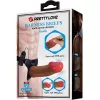 PRETTY LOVE - STARKS HARNESS BRIEFS MULTI-SPEED VIBRATION DILDO 17,5 CM VILÁGOSBARNA
