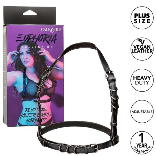 CALEXOTICS - EUPHORIA PLUS SIZE HALTER CSAT FEKETE HEVEDER