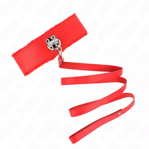 KINK - NYAKLÁNC PÓRÁZSAL 116 CM EZÜST SZEGÉLLYEL 4-ES MODELL 4 PIROS ÁLLÍTHATÓ 40-48 CM X 6 CM