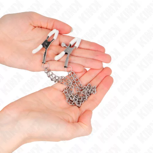 KINK - MELLBIMBÓCSIPENZŐK 2 VÉKONY EZÜST LÁNCCAL, 20/23 CM