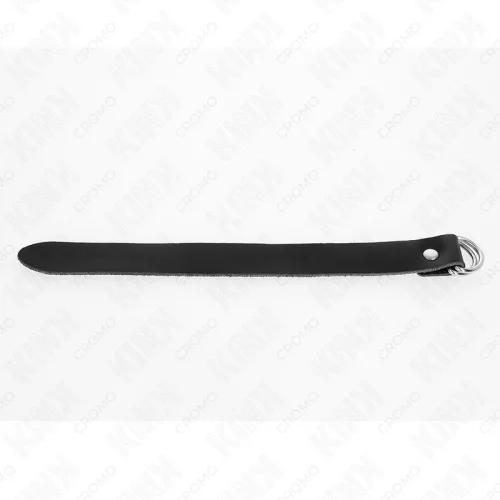 KINK - BŐR PÉNISZGYŰRŰ NYOMÁSZÁRÁSSAL 22 X 2 CM