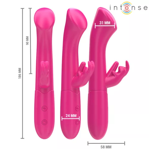 INTENSE - JULIETA NYÚL VIBRÁTOR 18,6 CM 10 REZGÉS PINK