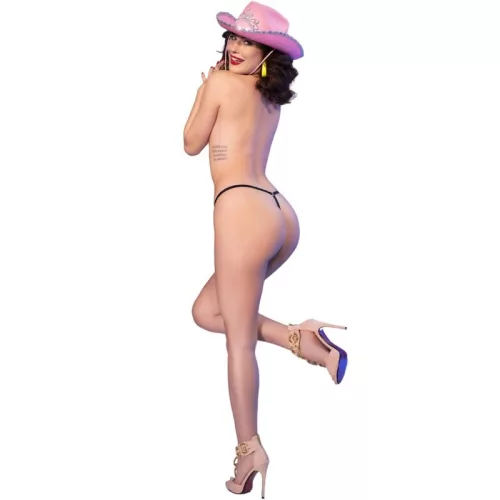 CHILIROSE - CR 4836 TANGA CSÓKOLJ MEG ME BLACK L/XL