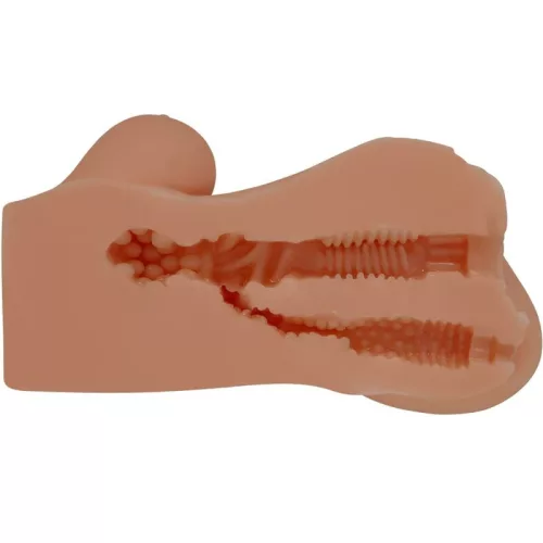 CRAZY BULL - HANNAH DUPLA MASZTURBÁTOR VAGINA ÉS ANUS REALISTA MULATTO