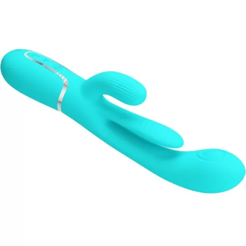 PRETTY LOVE - SHANIA TRIPLE RABBIT MULTIFUNCTION VIBRÁTOR 3 AZ 1-BEN KÉK