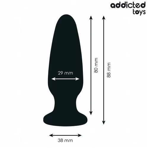 ADDICTED TOYS - ANÁLIS DUGÓ ÉKSZERSZILIKONNAL S MÉRET 8,8 CM