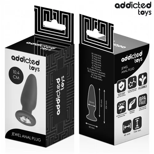 ADDICTED TOYS - ANÁLIS DUGÓ ÉKSZERSZILIKONNAL M MÉRET 10,4 CM