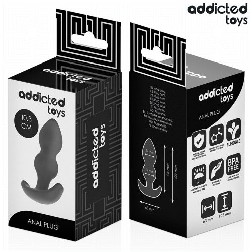 ADDICTED JÁTÉKOK – ANÁLIS DUGÓ SZILIKON S MÉRET 10,3 CM