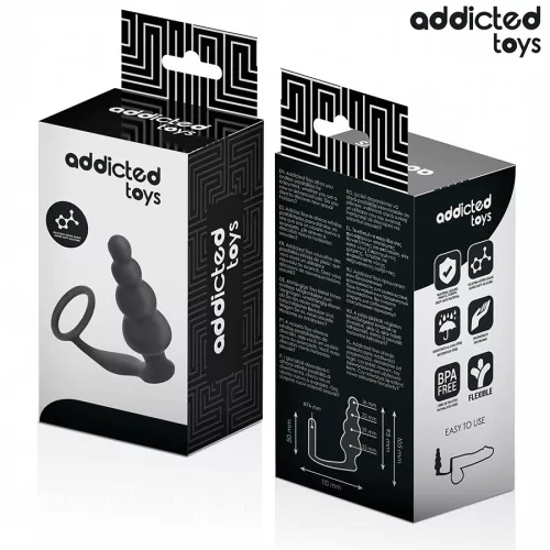 ADDICTED TOYS - ANÁLIS DUGÓ GYŰRŰSZILIKON MODEL 5-TEL