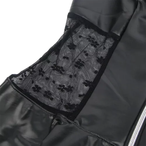 SUBBLIME - 957704 CSIPKECIPZÁROS BŐRRUHA FEKETE S/M