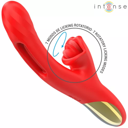 INTENZÍV - JESSICA MULTIFUNKCIÓS VIBRÁTOR KLITORIS STIMULÁCIÓ 24,8 CM PIROS