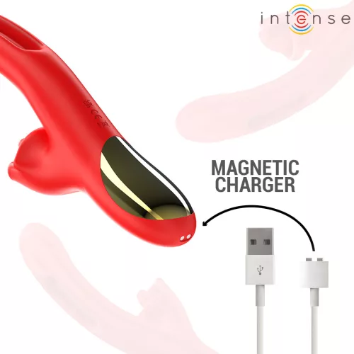 INTENZÍV - JESSICA MULTIFUNKCIÓS VIBRÁTOR KLITORIS STIMULÁCIÓ 24,8 CM PIROS