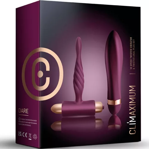 CLIMAXIMUM - DARE KIT TWISTED VIBRATOR + ANAL PLUG KEZDŐ