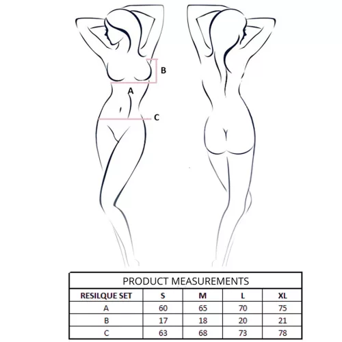 PASSION - RESILQUE MELLTARTÓ + TANGA SZETT PARADICSOMVÖRÖS S/M