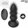 ADDICTED TOYS - THRUSTING VIBRÁLÓ ANÁLIS DUGÓ, LED FÉNYES TÁVIRÁNYÍTÓ