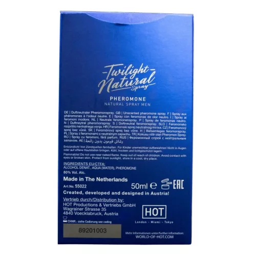 HOT - TWILIGHT PHEROMONE TERMÉSZETES SPRAY FÉRFIAK 50 ML
