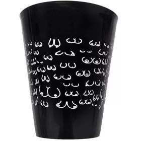 DIABLO PICANTE - FEKETE POHÁR 500 ML FEHÉR MELLEKKEL