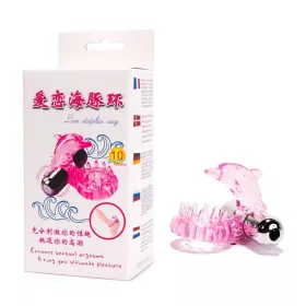 Anello per il pene con vibratore proiettile rosa 2