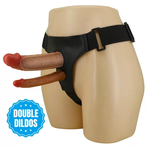 Pretty Love Keaven Harness Briefs with Double Dildos