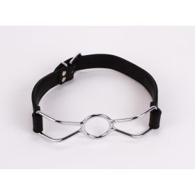   Topo in pelle morbida per polpaccio e imbottitura in pelle d'agnello con bocchino in acciaio inox nero