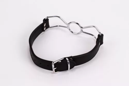 Topo in pelle morbida per polpaccio e imbottitura in pelle d'agnello con bocchino in acciaio inox nero