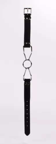 Topo in pelle morbida per polpaccio e imbottitura in pelle d'agnello con bocchino in acciaio inox nero