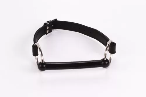 Top in pelle morbida per polpaccio e imbottitura in pelle d'agnello con bocchino in silicone nero