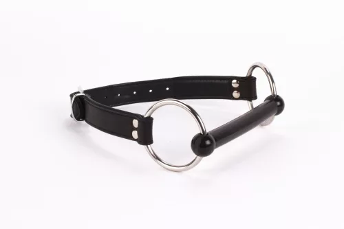 Top in pelle morbida per polpaccio e imbottitura in pelle d'agnello con bocchino in silicone nero