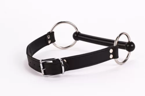 Top in pelle morbida per polpaccio e imbottitura in pelle d'agnello con bocchino in silicone nero