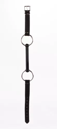 Top in pelle morbida per polpaccio e imbottitura in pelle d'agnello con bocchino in silicone nero