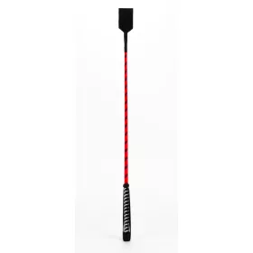   Bastoncino di nylon con striscia al neon e manico in pelle di capra per bambini di capra con la parte superiore in pelle nubuck rossa