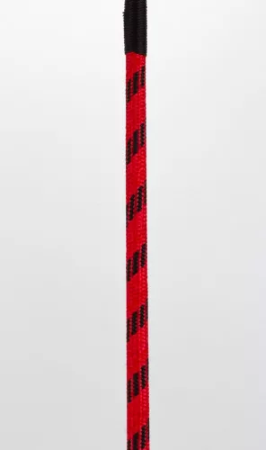 Bastoncino di nylon con striscia al neon e manico in pelle di capra per bambini di capra con la parte superiore in pelle nubuck rossa