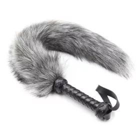 Whip for Caress – érzéki korbács, 45 cm szürke