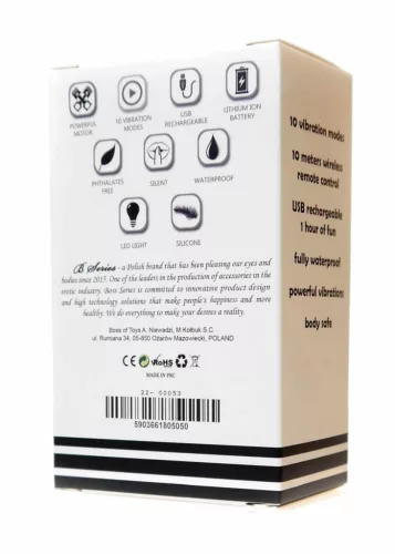 Stymulator USB újratölthető anál dildó ezüst 10 funkció