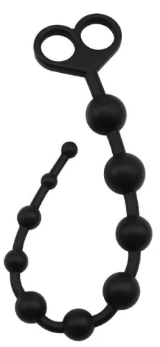 Fekete Mont gyöngyös analóg rózsafüzér – 30 x 2,4 cm