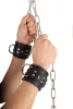 Bőr bilincs – fekete/kék, érzéki kötözéshez